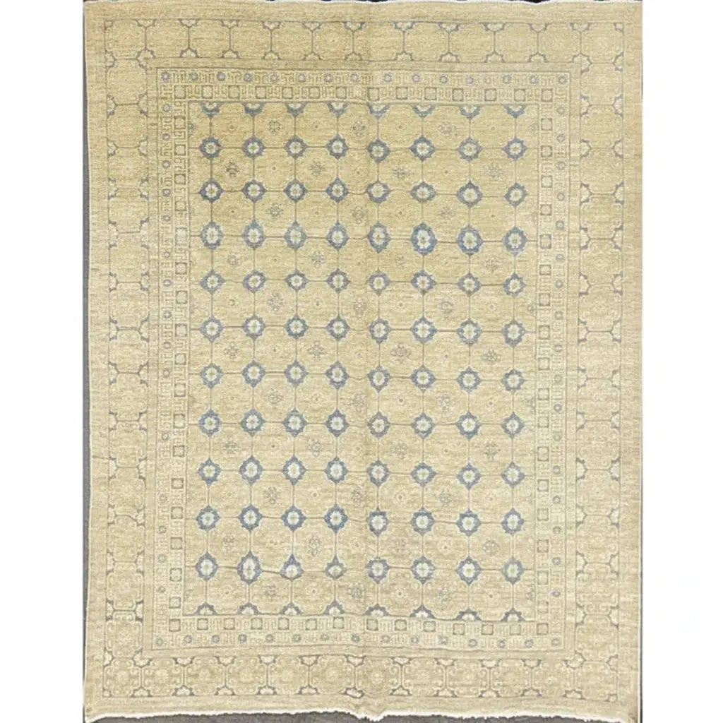 One Of The Kind Afghani Khotan Rug 10'5" x 8'1" zandirugs